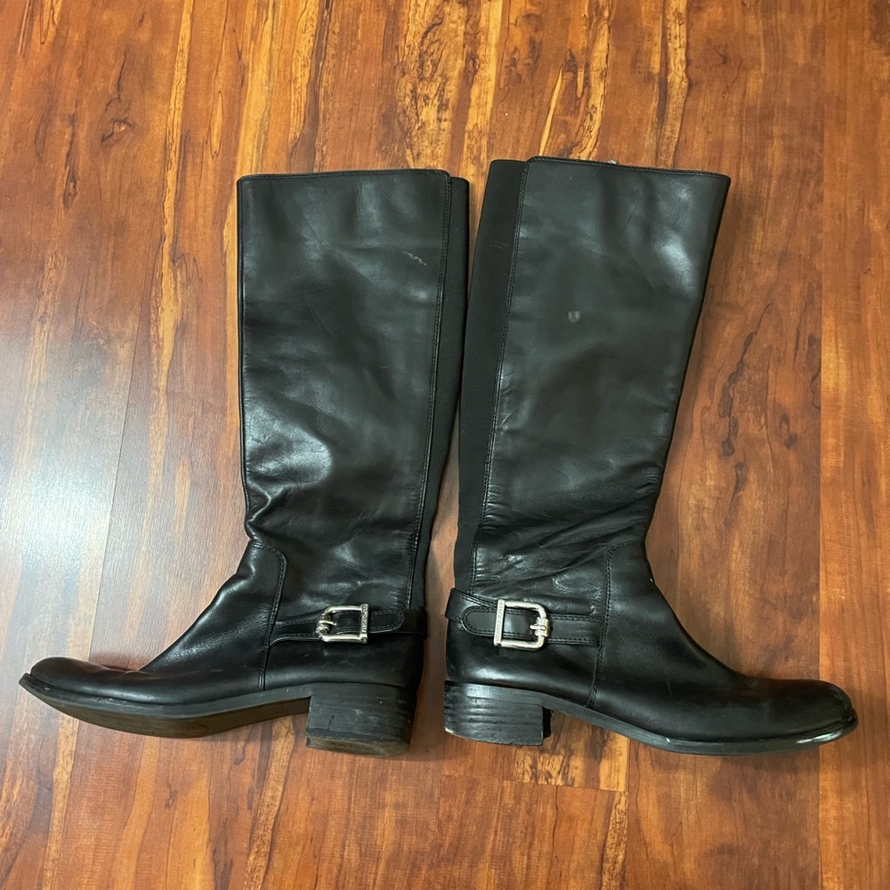 Vince Camuto black knee high boots